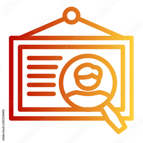 Career Employment Vacancy icon from the Hiring icon collection (Outline Gradient Style)