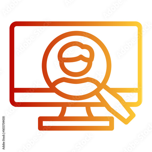 Career Recruitment Expo icon from the Hiring icon collection (Outline Gradient Style)