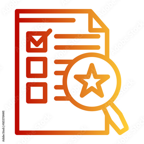 Job Candidate Evaluation icon from the Hiring icon collection (Outline Gradient Style)