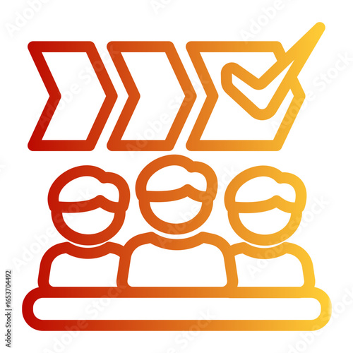 New Employee Training icon from the Hiring icon collection (Outline Gradient Style)
