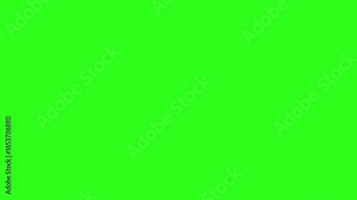 Red Bowling Ball Bouncing on Green Background Animation
