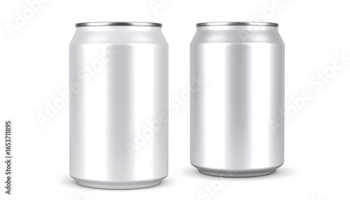 Wallpaper Mural Two blank aluminum beverage cans Torontodigital.ca