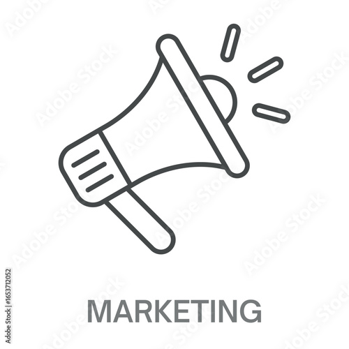 Marketing Simple Style Design Outline Symbol Illustration