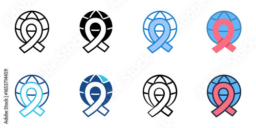 Charity Work icon set multiple style collection 
