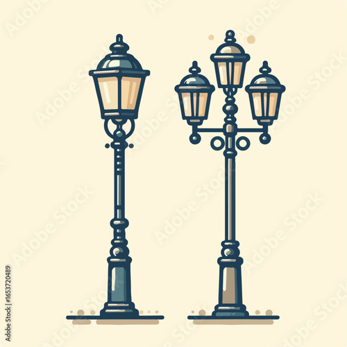 street light pole vector illustration