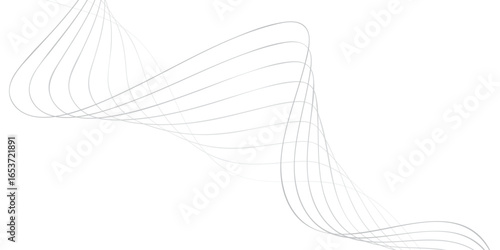 High-resolution  of black geometric lines forming intricate flowing patterns over a pristine white background, offering a sophisticated abstract design that is ideal for technology-the