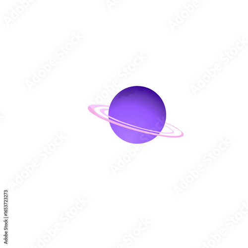 Purple planet with ring