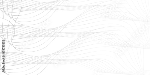 Futuristic 3D render of flowing black lines twisting and weaving over a clean white background, creating a dynamic abstract composition that conveys modern technology, digital innovation, and minimali