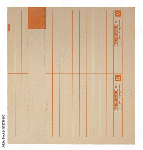 empty audio cassette cover box paper