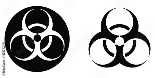 Biohazard Symbols Warning of Biological Hazards and Infectious Materials, Safety Icons and Signs