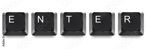 Enter spelling letter computer key vector for confirmation, submission, and new beginnings. Represents the concept of taking action with a modern, technological feel.