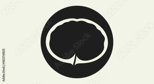 Abstract Brain Icon Symbolizing Intelligence, Knowledge, and Creativity for Neuroscience, Education, and Cognitive Function Projects