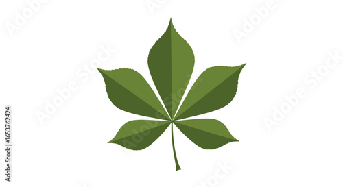 Stylized Green Leaf Illustration for Botanical Studies and Eco-Friendly Designs, Perfect for Nature-Themed Projects and Environmental Awareness Campaigns