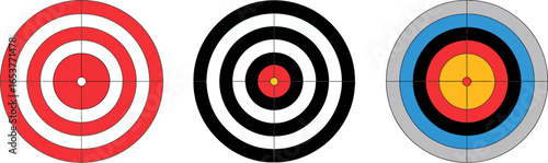Archery target practice bullseye aim sport game vector design