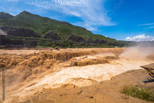 Hukou Waterfall on the Yellow River in Shanxi, China