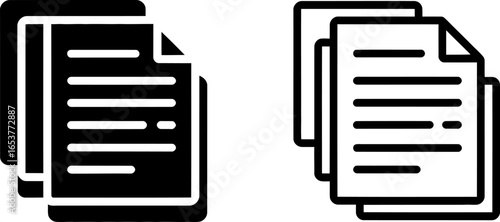 Document paper icon vector file format outline symbol