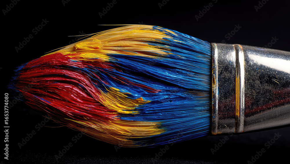 Fototapeta premium Chromatic Convergence - Neo-Pixel Brushstroke