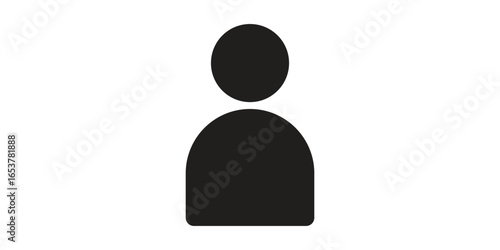 Single User Icon for Personal Account and Individual Profile Interface Design