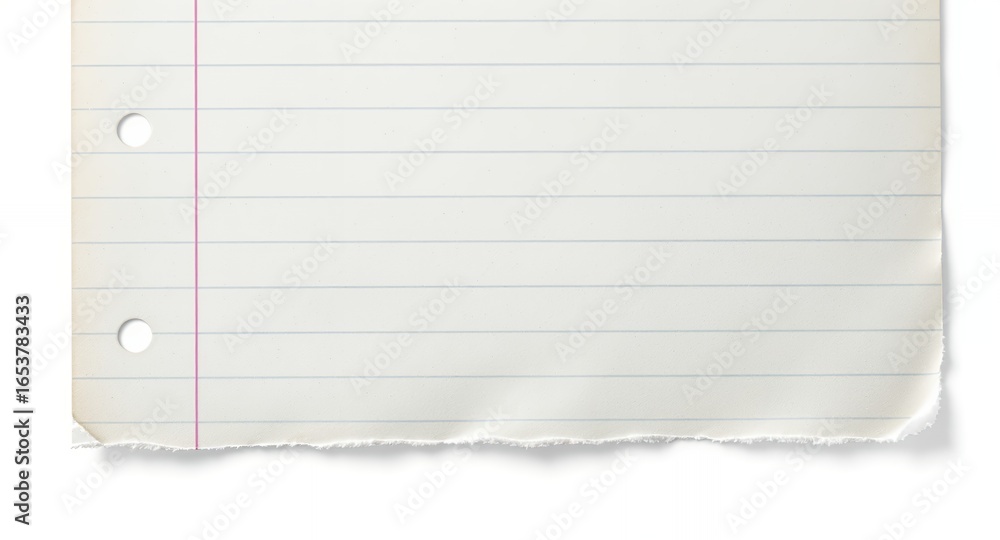 Obraz premium Torn Notebook Paper Texture Blank Lined Paper Background for Design