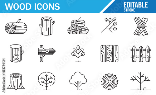 Illustrations of Logs and Stumps for Eco Projects