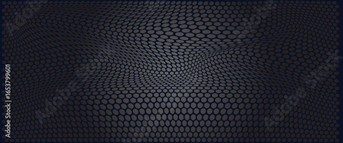 Black metal texture steel background. Perforated sheet metal.