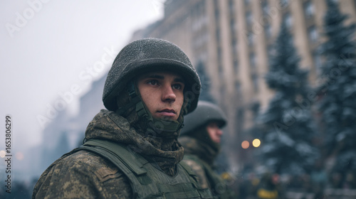 Exploring the Poignant Themes of Duty and Bravery in Military Life Amidst Tensions and Social Issues Captured in a Powerful Urban Setting