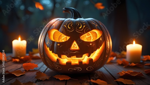 Halloween Jack-o’-Lantern Glowing Pumpkin Decoration