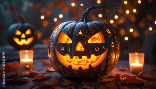 Halloween Jack-o’-Lantern Glowing Pumpkin Decoration