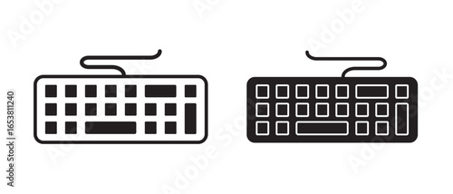 Computer keyboard icon transparent vector isolated 