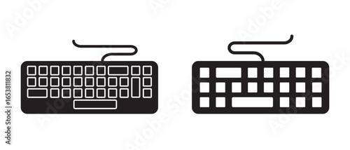 keyboard icon vector from computer interface collection. Thin line keyboard outline icon vector illustration. Linear symbol for use on web and mobile apps, logo, print media