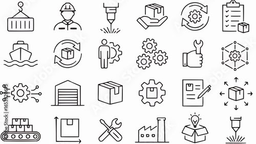 Logistics process symbols