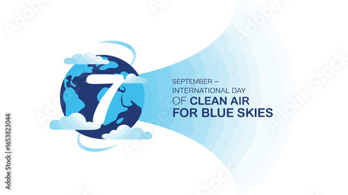  International Day of Clean Air for Blue Skies Earth and Clouds Poster