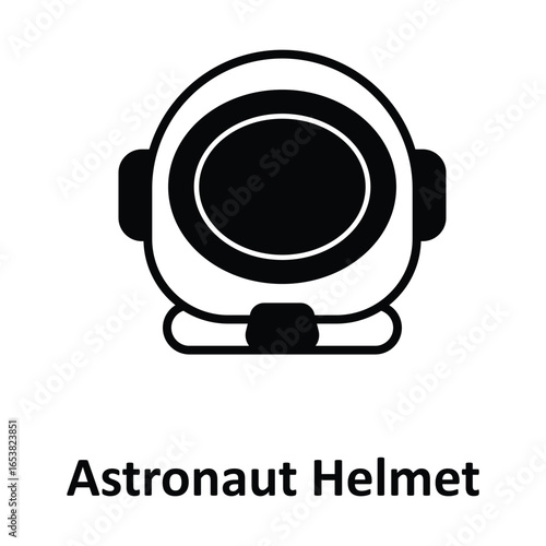 Astronaut Helmet Vector icon which can easily modify or edit