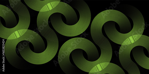 Halftone circular dots frame. Isolated circle dots texture on light green background. Dotted spray texture. black and light green spiral circle sound wave logo abstract design element, Eps 10.