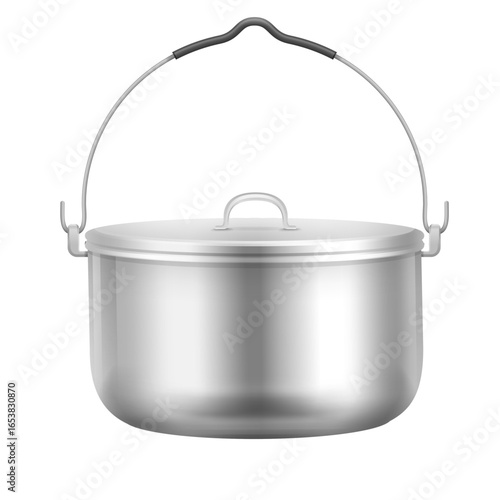 vector illustration of steel cookware