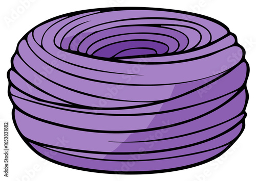 Illustration of a Skein of Lavender Yarn or Twine