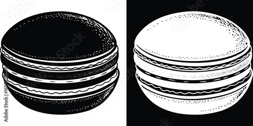 Delicious macarons in monochrome for your dessert cravings and sweet inspirations in black and white