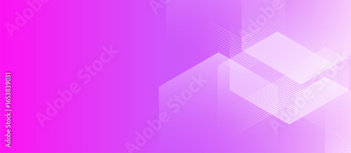 Pink and white gradient abstract geometric shape technology digital hi tech concept background. Space for your text