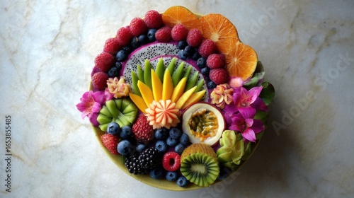 Vibrant Fruit Platter Art: Rainbow of Freshness