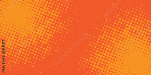 modern orange grunge halftone stripes background on red background. art