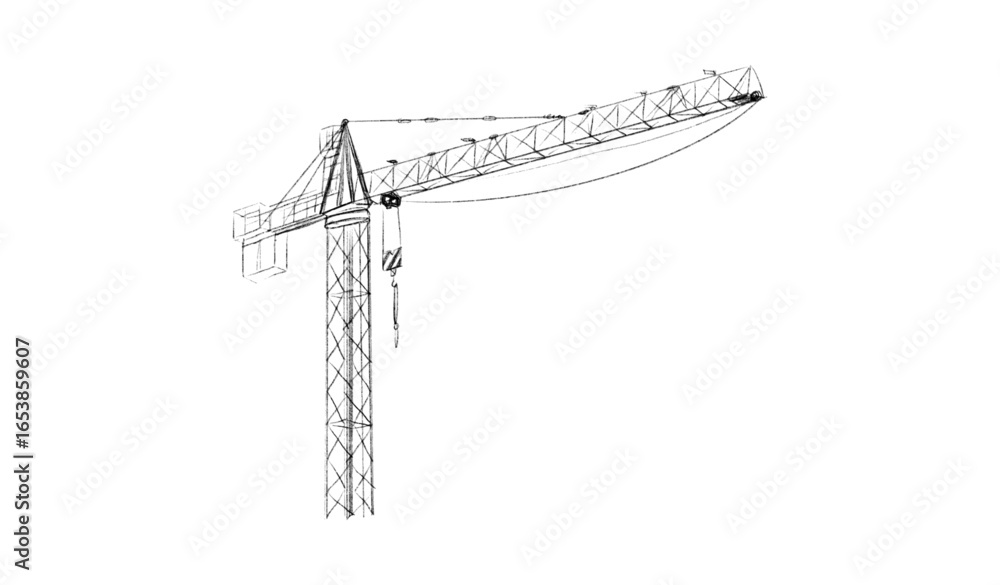 custom made wallpaper toronto digitalBuilding crane sketch