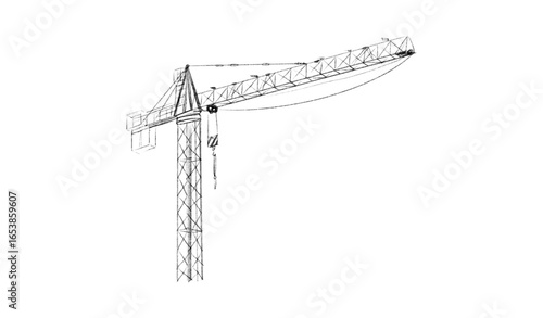 Building crane sketch