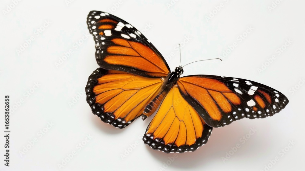 Obraz premium A Butterfly on a White Background