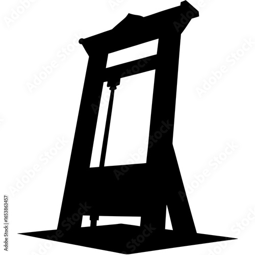  Guillotine silhouette vector illustration