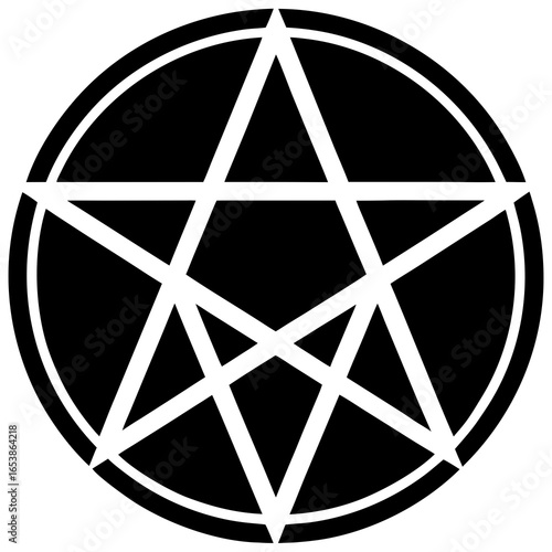 Pentagram symbol silhouette vector illustration