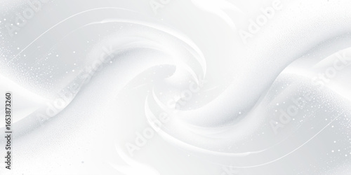 Minimal abstract waves in white and gray tones with flowing curves and snowy texture, ideal for modern design backgrounds.