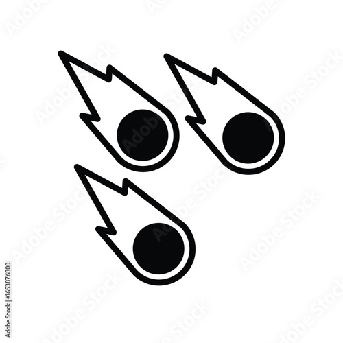 Meteors Vector icon which can easily modify or edit