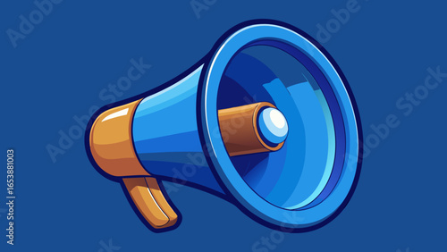 3D vector illustration of a realistic loudspeaker in blue background  vector illustration 