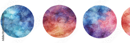 Watercolor celestial circles
