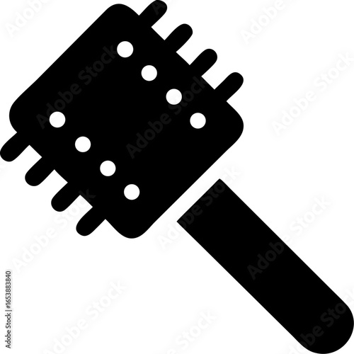 Illustration of a pet grooming brush isolated on white background